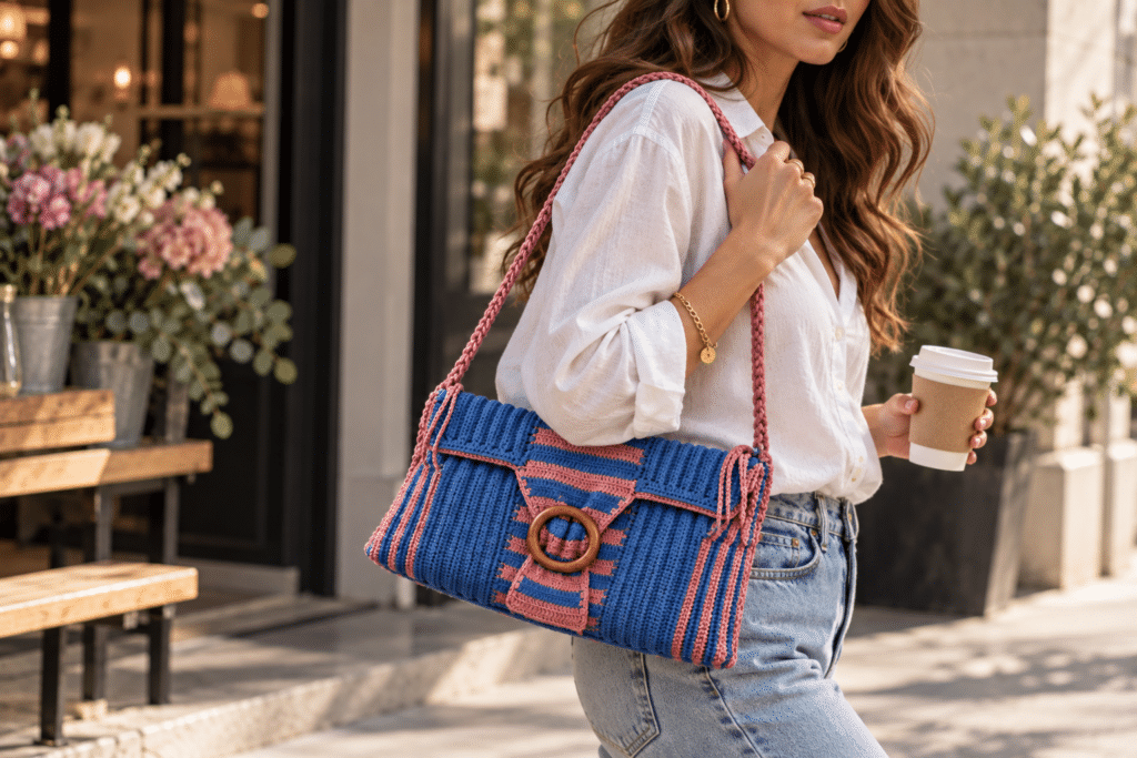 Street Style with a Crochet Bag